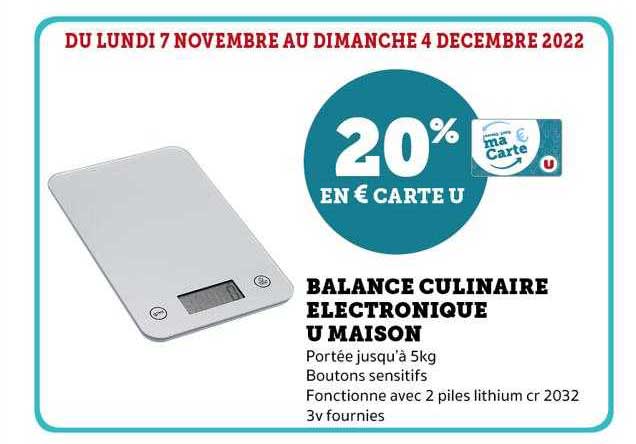 balance culinaire électronique u maison