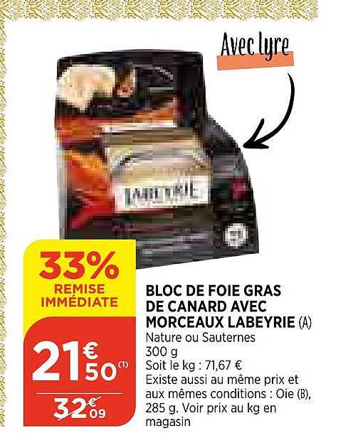 Bloc De Foie Gras De Canard Avec Morceaux Labeyrie