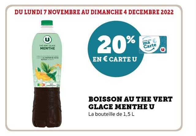 Boisson Au Thé Vert Glace Menthe U
