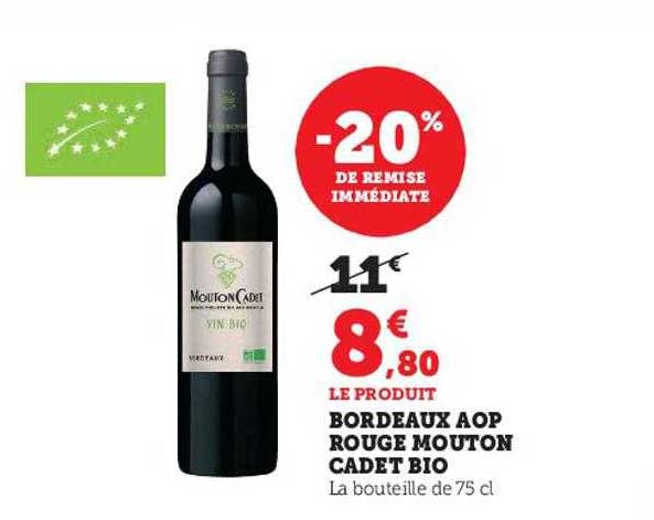 bordeaux aop rouge mouton cadet bio