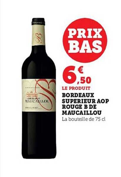 Bordeaux Supérieur Aop Rouge B De Maucaillou