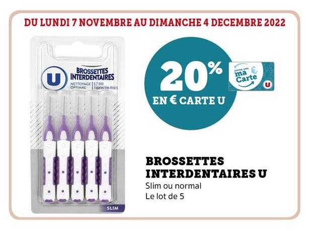 brossettes interdentaires u