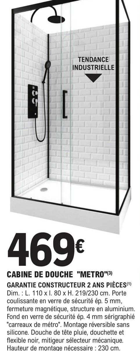 Cabine De Douche "metro"