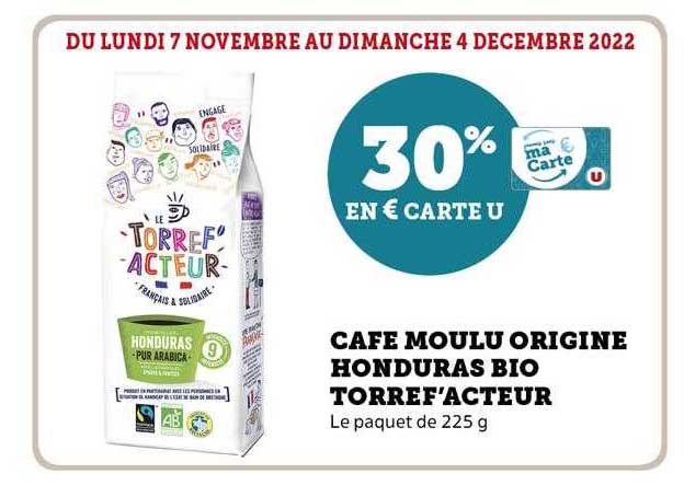 Café Moulu Origine Honduras Bio Torref'acteur