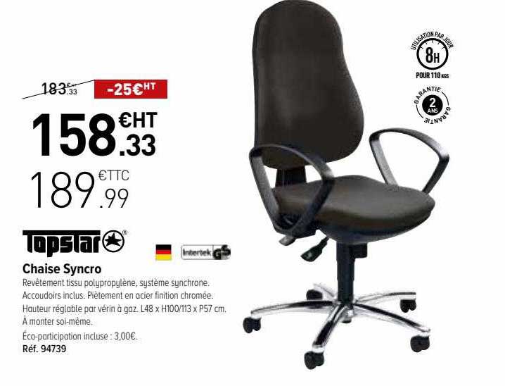 chaise syncro topstar