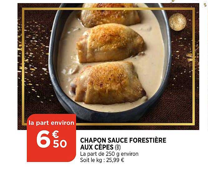 Chapon Sauce Forestière Aux Cèpes