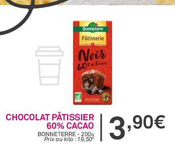 Chocolat Pâtissier 60% Cacao Bonneterre