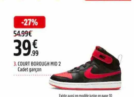 court borough mid 2 cadet garçon nike