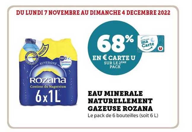 eau minérale naturellement gazeuse rozana