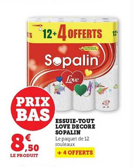 essuie-tout love décore sopalin