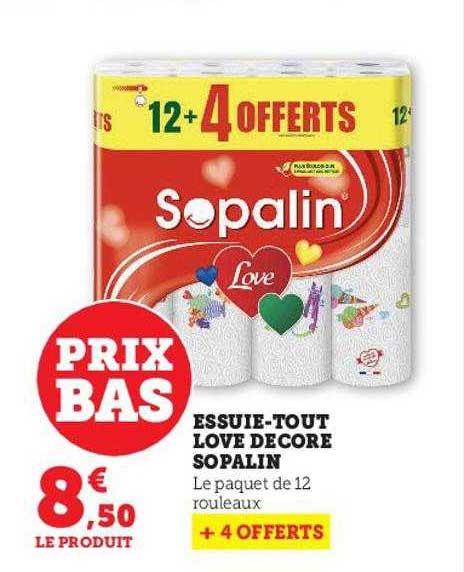 essuie-tout love décore sopalin