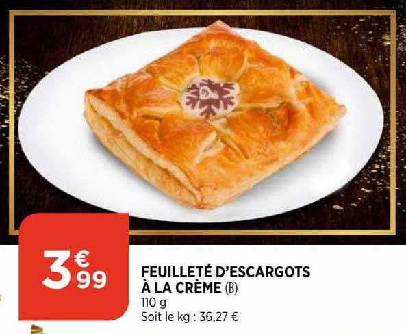 feuilleté d'escargots à la crème