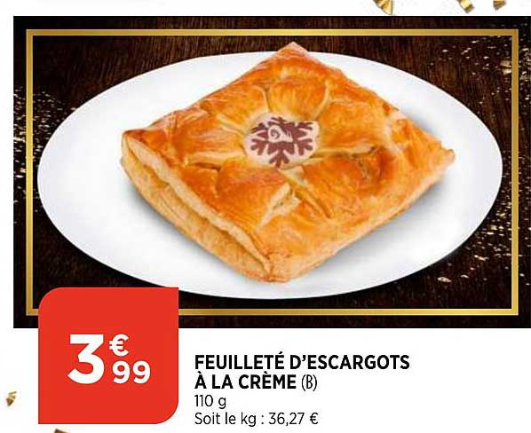 feuilleté d'escargots à la crème