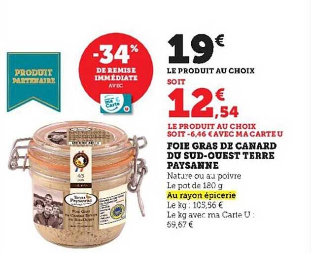 Foie Gras De Canard Du Sud-ouest Terre Paysanne