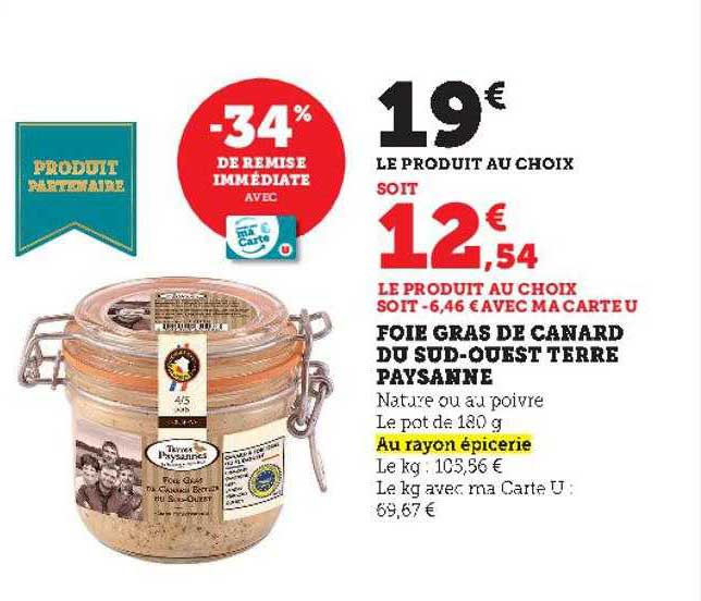 foie gras de canard du sud-ouest terre paysanne