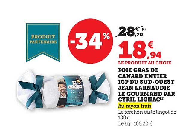 foie gras de canard entier igp du sud-ouest jean larnaudie le gourmand par cyril lignac