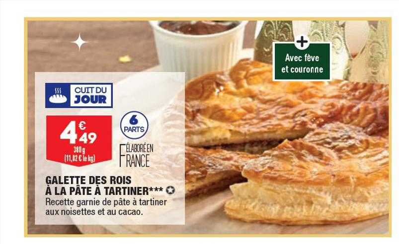 galette des rois à la pâte à tartiner