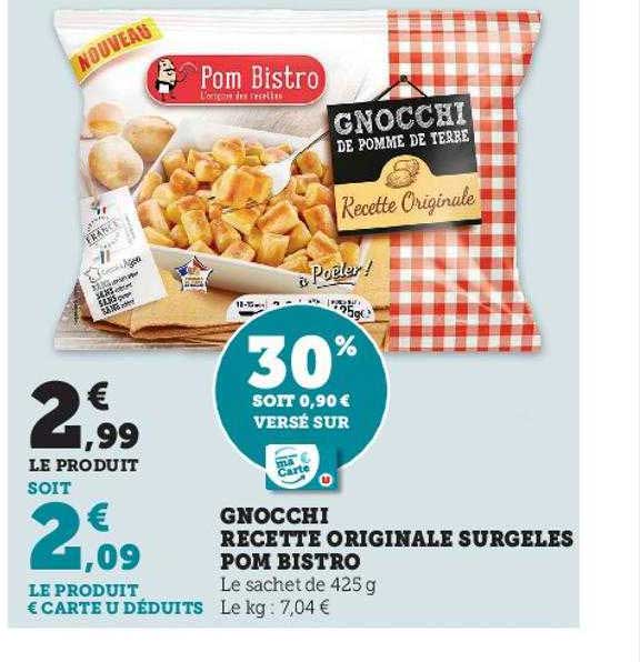 Gnocchi Recette Originale Surgelés Pom Bistro