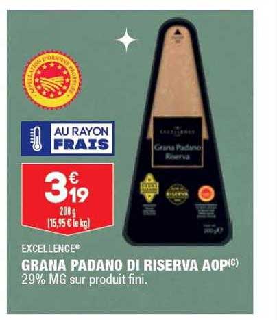 grana padano di riserva aop excellence