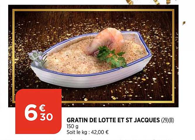gratin de lotte et st jacques