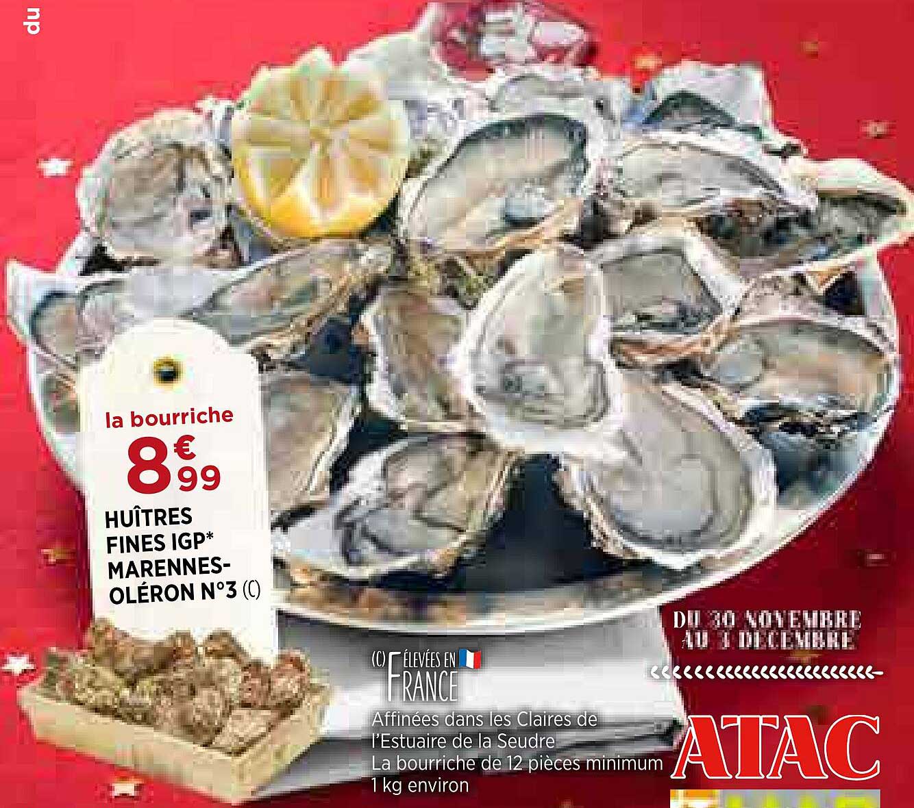 huîtres fines igp marennes-oléron n°3
