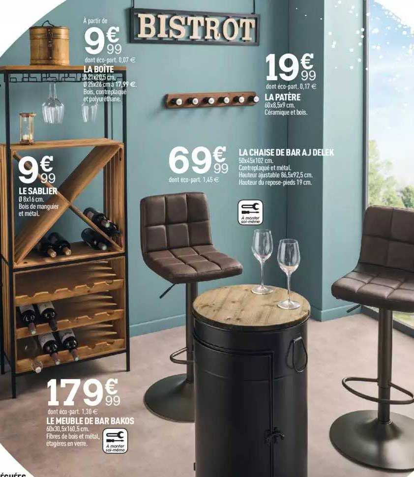 La Boîte, Le Sablier, Le Meuble De Bar Bakos, La Chaise De Bar Ajdelek, La Patère