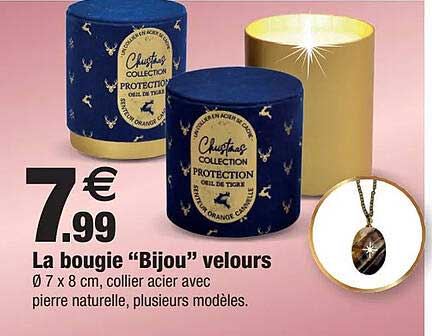 la bougie "bijou" velours