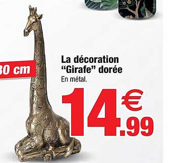 la décoration "girafe" dorée