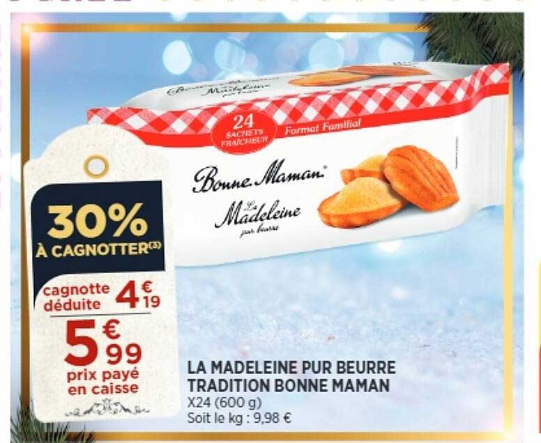 la madeleine pur beurre tradition bonne maman