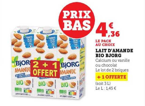 lait d'amande bio bjorg