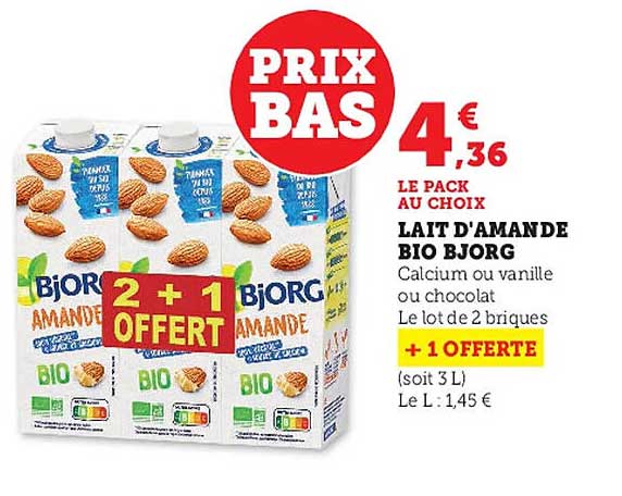 lait d'amande bio bjorg