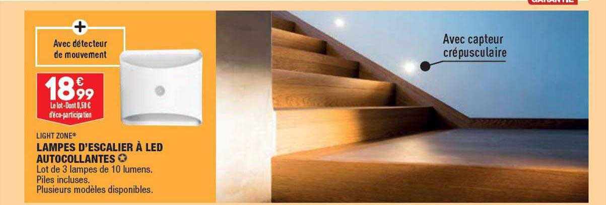 Lampes D'escalier à Led Autocollantes Light Zone