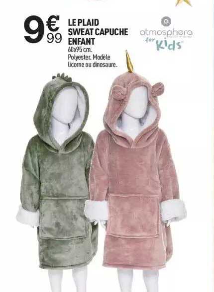 Le Plaid Sweat Capuche Enfant