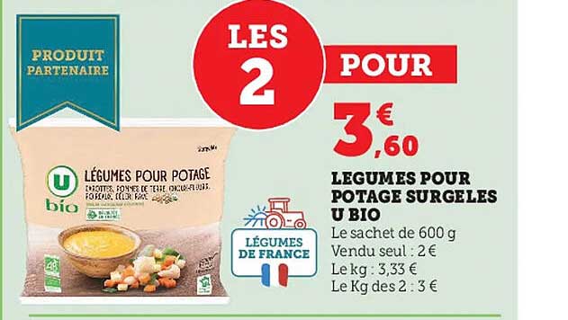 Légumes Pour Potage Surgelés U Bio