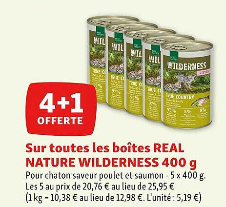 les boîtes real nature wilderness 400 g