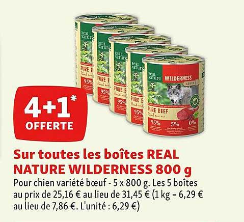 les boîtes real nature wilderness 800 g
