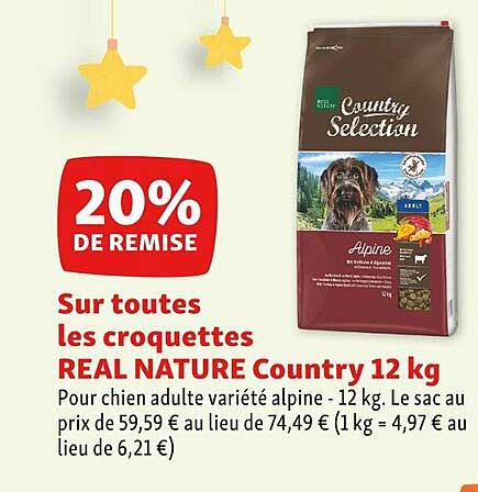 les croquettes real nature country 12 kg