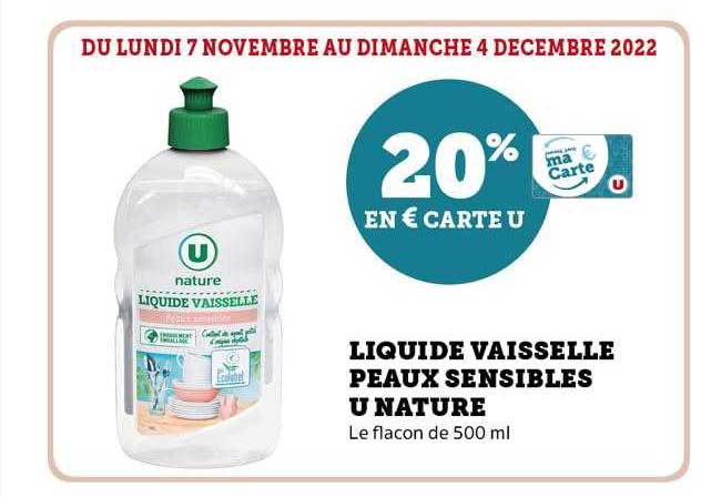 liquide vaisselle peaux sensibles u nature