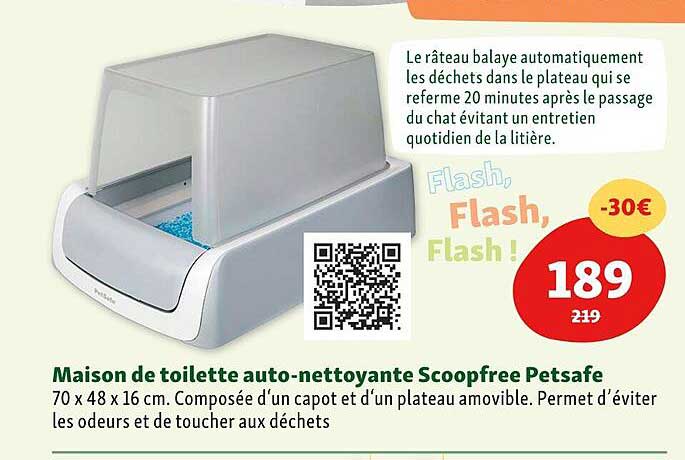 maison de toilette auto-nettoyante scoopfree petsafe