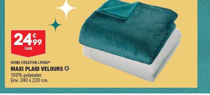 Maxi Plaid Velours Home Création Living