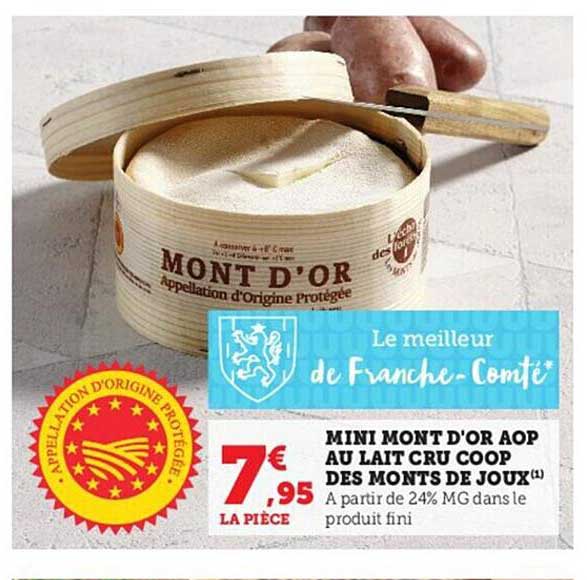 mini mont d'or aop au lait cru coop des monts de joux