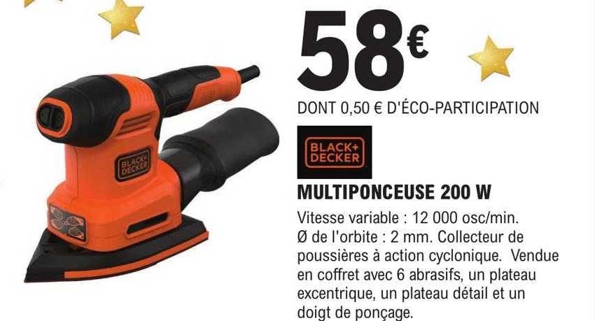 multi ponceuse 200w black + decker