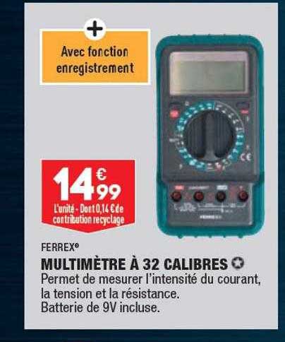 multimètre à 32 calibres ferrex