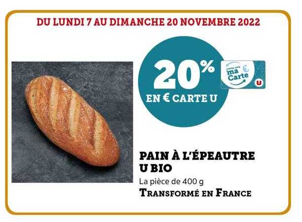 Pain à L'épeautre U Bio