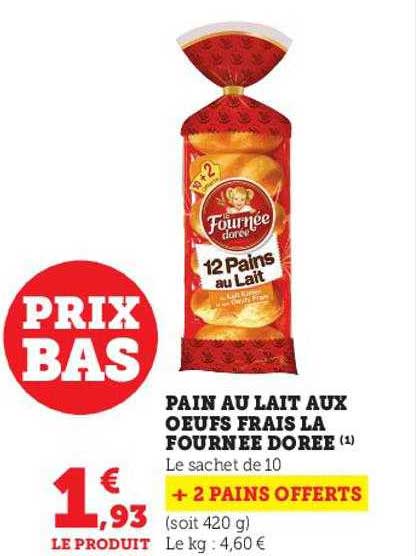 pain au lait aux œufs frais la fournée dorée