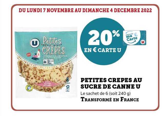petites crêpes au sucre de canne u