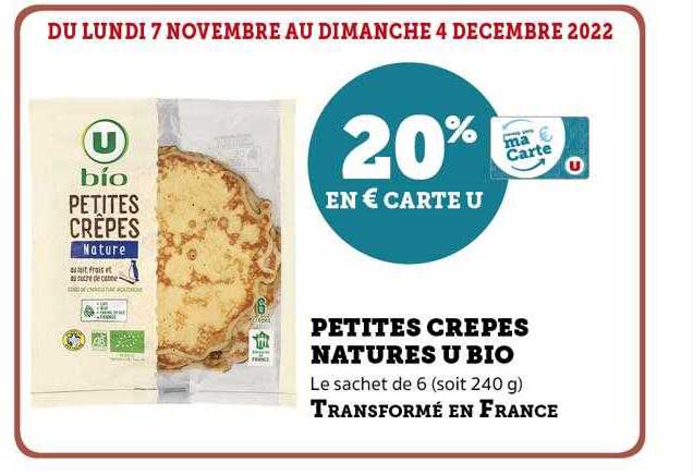 petites crêpes natures u bio