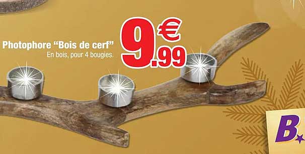 photophore "bois de cerf"