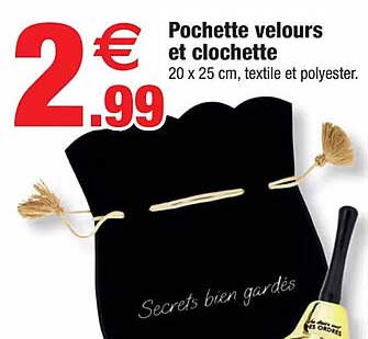 pochette velours et clochette