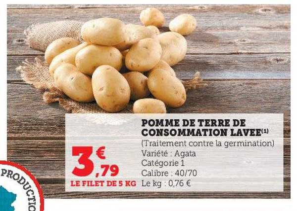 Pomme De Terre De Consommation Lavée